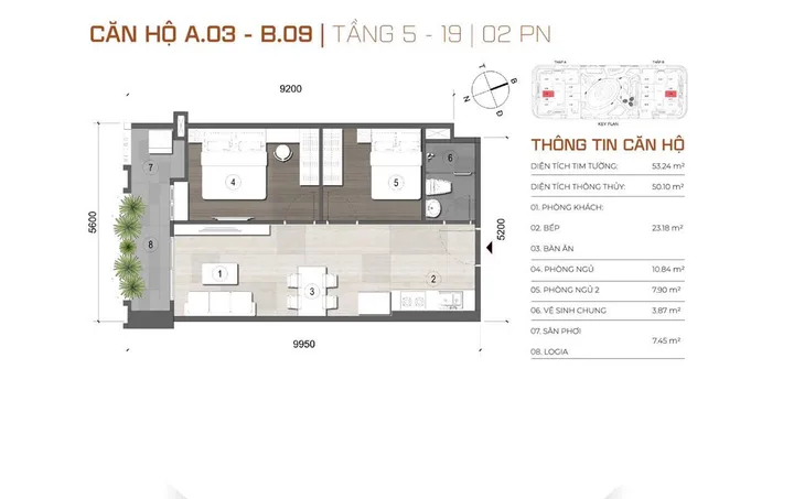 Bán Căn hộ chung cư 53m2 giá 2.55 tỷ tại Đường Vũ Đình Liệu Phường Hưng Phú Quận Cái Răng Cần Thơ