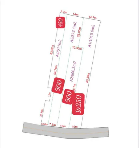 Bán Đất 1000m2 giá 1.3 triệu/ m2 triệu tại Phường Bình Lộc Đồng Nai