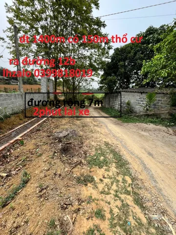 Bán Đất 1400m2 có sẵn 150 m2 thổ cư giá 2.4 tỷ tại - Chọn - Xã Bình Sơn Huyện Kim Bôi Hòa Bình