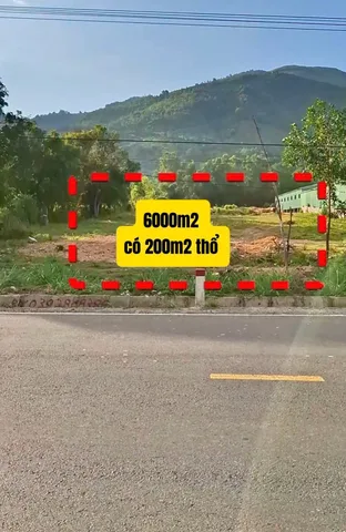 Bán Đất 6000m2 có sẵn 200 m2 thổ cư giá 14.98 tỷ tại Xã Suối Cát Huyện Cam Lâm Khánh Hòa