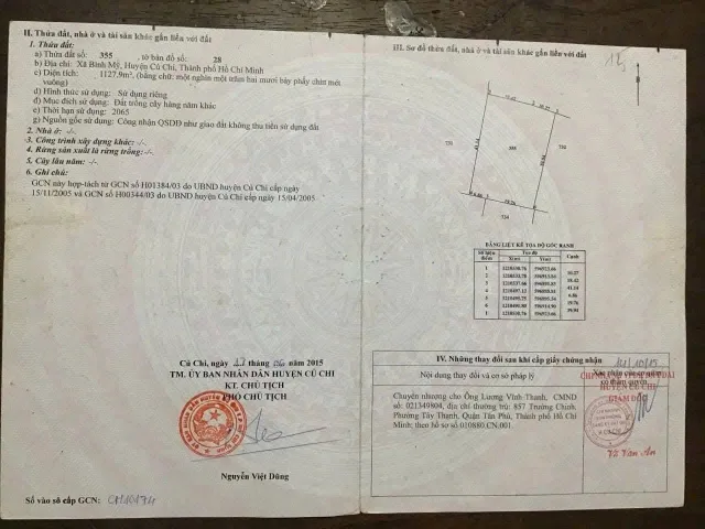 Bán Đất 1128m2 giá 2.1 tỷ tại Xã Bình Mỹ Huyện Củ Chi TP. Hồ Chí Minh