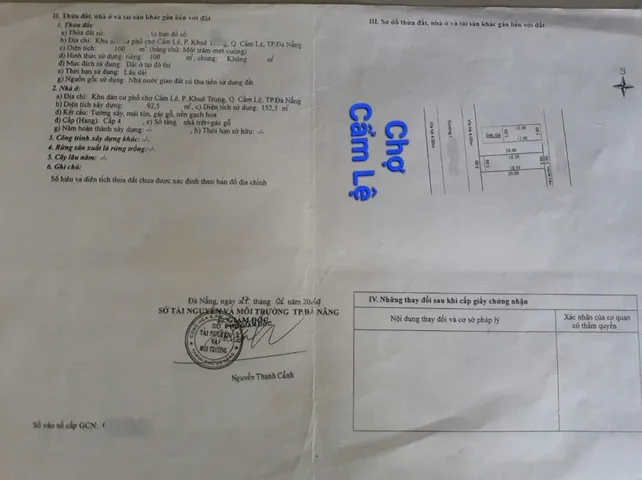 Bán đất tặng nhà cấp 4, 2 mặt tiền chợ trước 7.5m, sau 5.5m - Có nguồn thu nhập 20 triệu/tháng