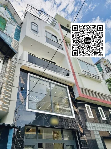 (Ngay trung tâm Phường 10 cũ) Hẻm ô tô sát nhà - 7.x tỷ - 3.4/5.9x11.5m (45m²) - 5 Tầng BTCT kiên cố, Nở hậu tài lộc phát đỉnh, Tặng full nội thất xịn