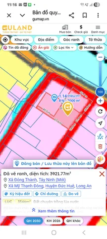 Bán đất 2 mặt tiền Sông Vàm cỏ đông tại Xã Mỹ Thạnh Đông Huyện Đức Huệ Long An