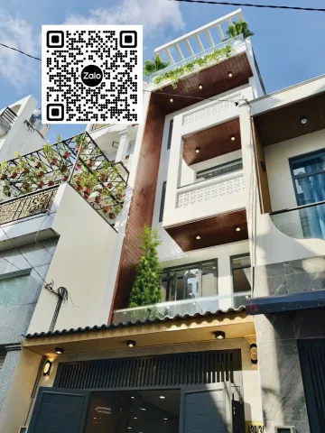 (Hẻm xe hơi thông thoáng) Trục Nguyễn Văn Khối - 8.x tỷ - 4x11.5m (46m²) - 5 Tầng đúc mới đẹp lung linh, Thiết kế lửng hiện đại, Ô tô ngủ trong nhà