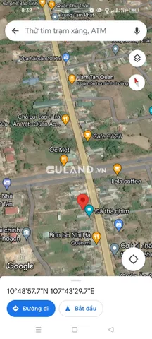 Bán đất thổ cư, hai mặt tiền đường Cách mạng tháng tám