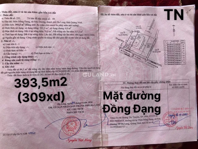 Bán Đất Mặt Đường QL 279