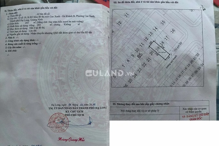 BÁN ĐẤT BIỆT THỰ HÀ KHÁNH B LÔ B5,HÀ KHÁNH,HẠ LONG