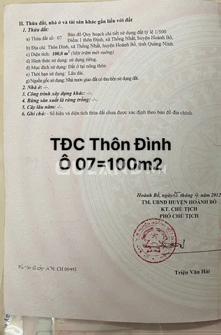 TÁI ĐỊNH CƯ THÔN ĐÌNH - THỐNG NHẤT