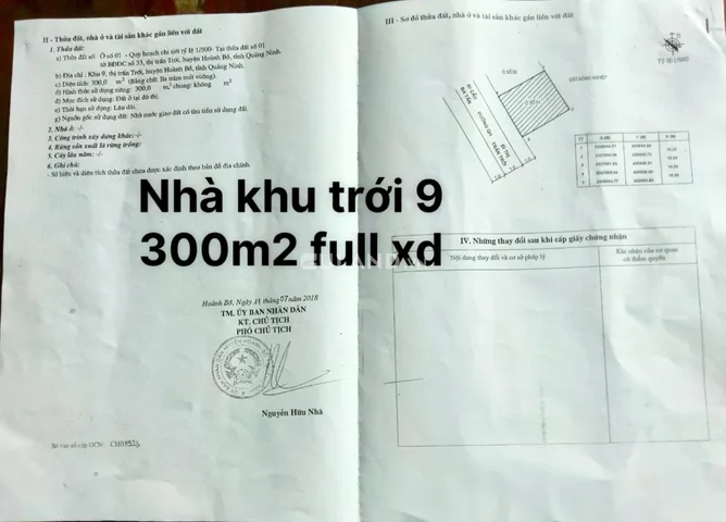BÁN NHÀ SÂN VƯỜN - KHU TRỚI 9