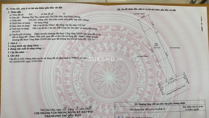 Mặt tiền kinh doanh Lê Hồng Phong, Phú Thọ Thủ Dầu Một - Bình Dương. gần chợ Phú Văn, 10x62 thổ cư 300m2 giá cực tốt đầu tư
