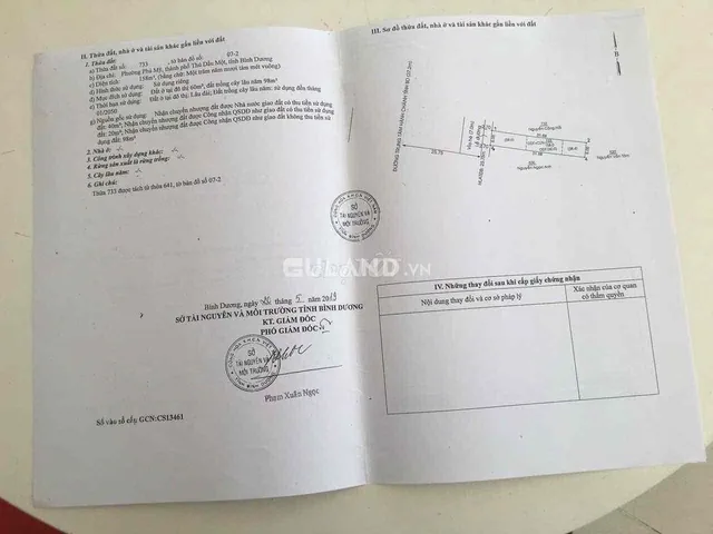 Bán lô đất mặt tiền hùng vương gần TP mới bình dương trục kinh doanh