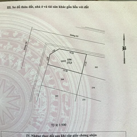Bán đất 273m² full thổ cư ngang 13m giá 725 triệu tại Xã Phước Hữu Huyện Ninh Phước
