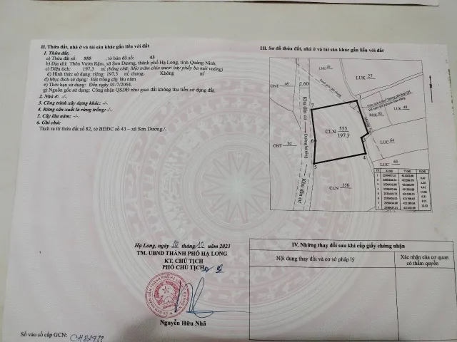 ĐẤT GẦN HỒ CÂU HOÀNH NAM - SƠN DƯƠNG