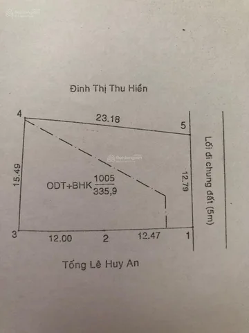 Bán nhà gần vòng xoay Hiệp Thành 3 ngang 12.8m. Giá 15trm2.